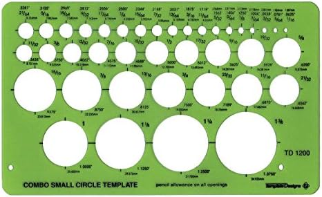 ALVIN TD1201 Large Circles Guide Template Drawing and Drafting Tool for Artists Architects Design and Drafting 15quot to 35quot ScaleCombo Small Circle Template