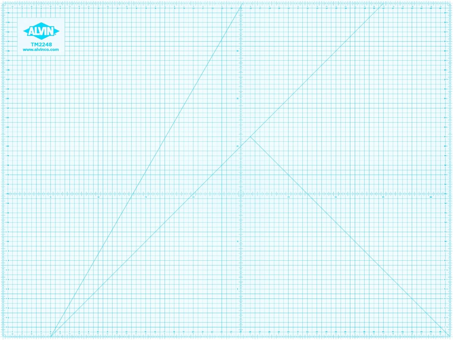 ALVIN TM Translucent Cutting Mat 18 x 24 inch  3mm Layer with Grid on 1 Side  Light Box Compatible  Model TM2224Translucent