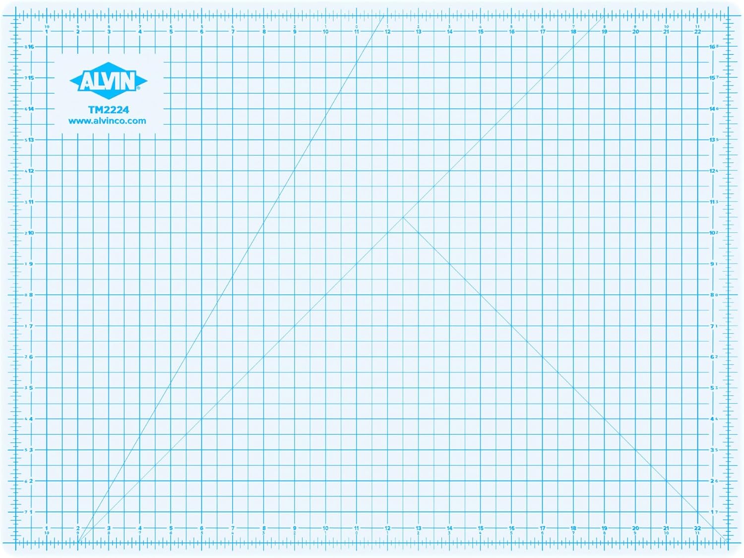 ALVIN TM Translucent Cutting Mat 18 x 24 inch  3mm Layer with Grid on 1 Side  Light Box Compatible  Model TM2224Translucent