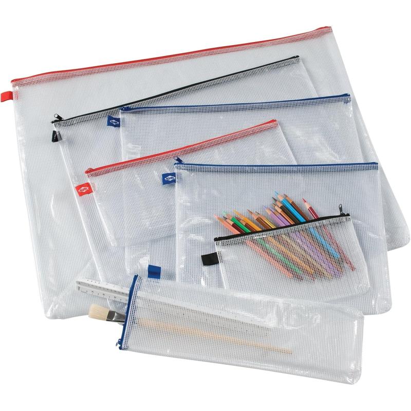 ALVIN  NB1824 Clear PVC Mesh Kit Zipper Bag MultiUse Organization Bag for Item Storage and Arranging Great for Needlework Projects Art Supplies and Travel  18 x 24 Inch Bag20 x 26