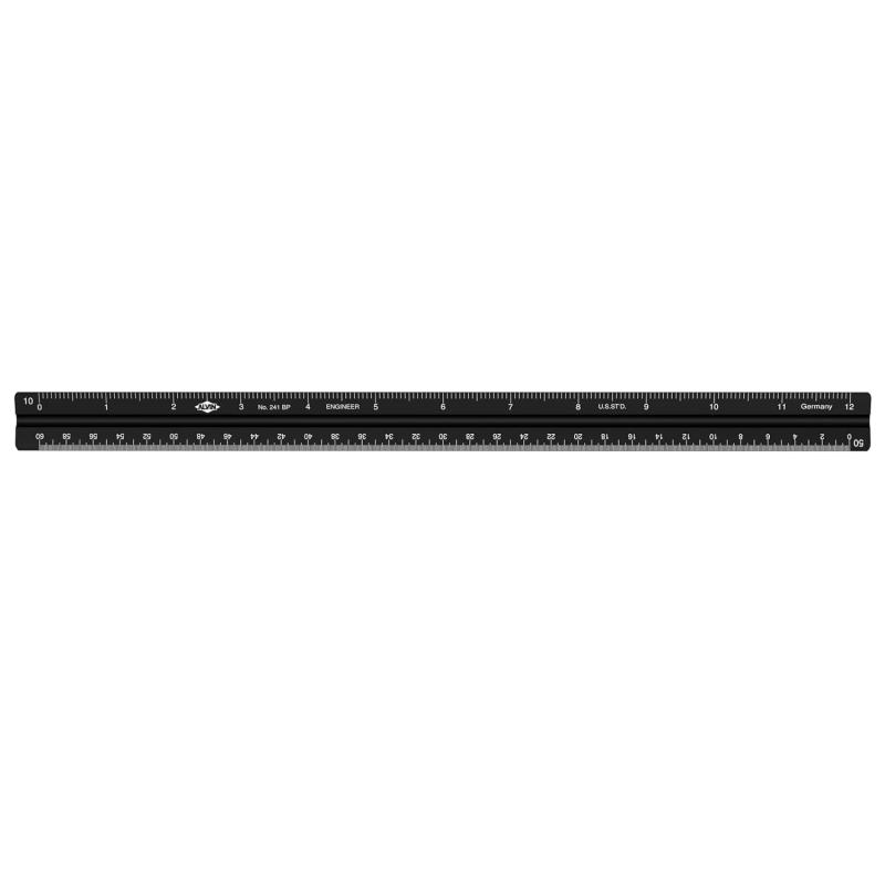 ALVIN Architect Triangular Scale Multipurpose Drafting Ruler for Drawing Planning and Design High Impact Plastic  12 Inch White241BP
