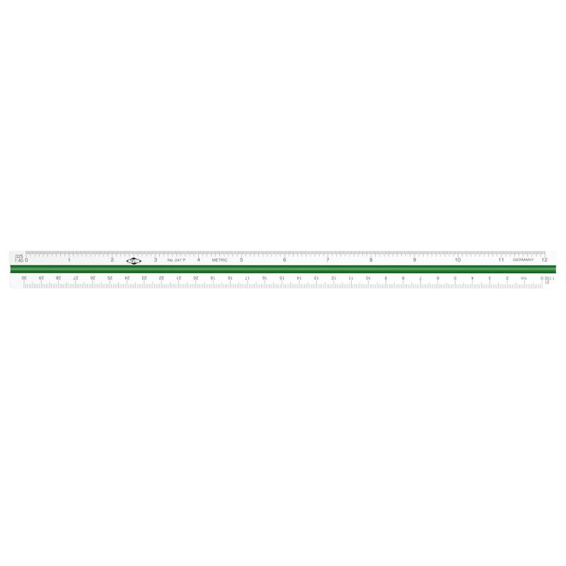 ALVIN Architect Triangular Scale Multipurpose Drafting Ruler for Drawing Planning and Design High Impact Plastic  12 Inch White247P