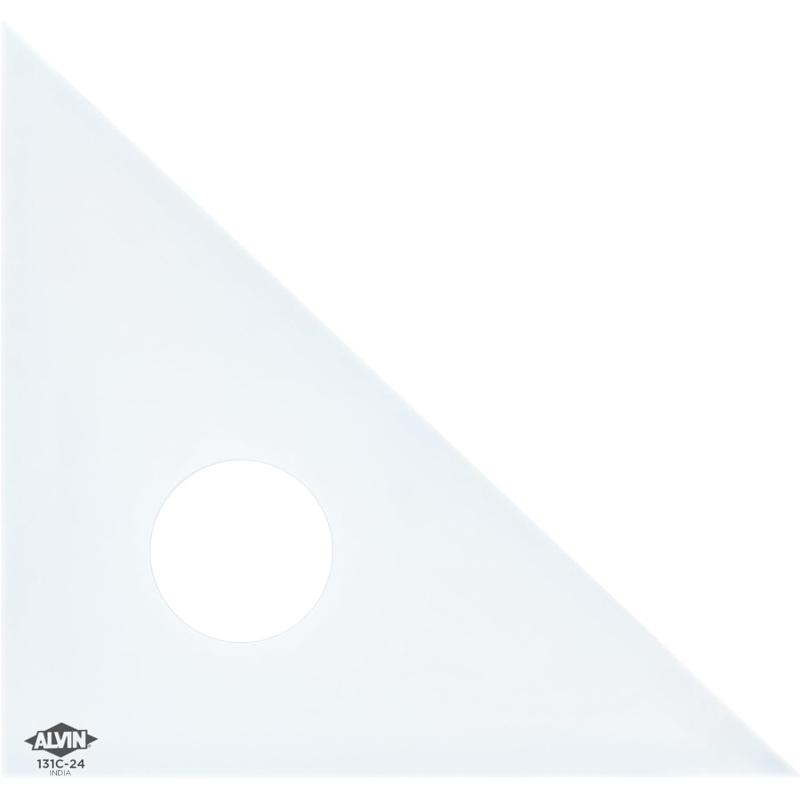 ALVIN Clear Professional Acrylic Drafting Triangle 3060 Degrees 14quot Model 130C14 Multipurpose Tool for Drafting Design and Architecture Great for Machining and Woodworking  14 inches24