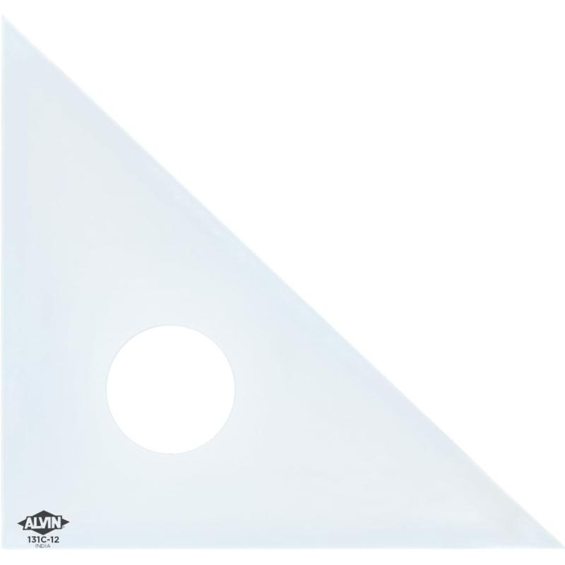 ALVIN Clear Professional Acrylic Drafting Triangle 3060 Degrees 14quot Model 130C14 Multipurpose Tool for Drafting Design and Architecture Great for Machining and Woodworking  14 inches12