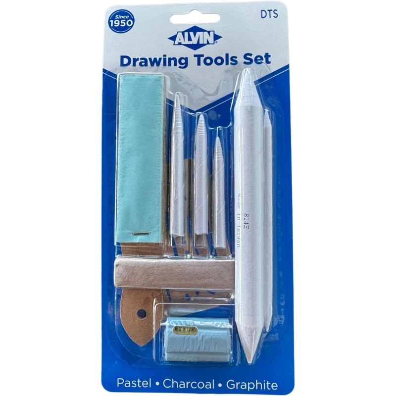 ALVIN Drawing Tools Set Model DTS For Pastel Charcoal Graphite Artwork  9Piece Set