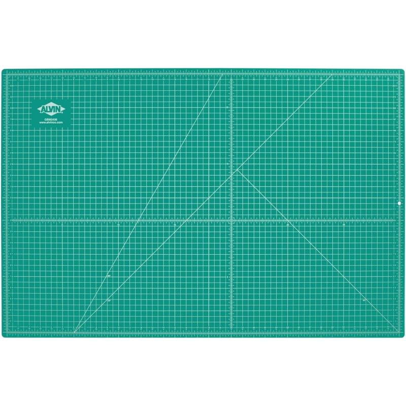 ALVIN GBM Series Professional SelfHealing Cutting Mat GreenBlack DoubleSided Gridded Rotary Cutting Board for Crafts Sewing Fabric  24 x 36 inches