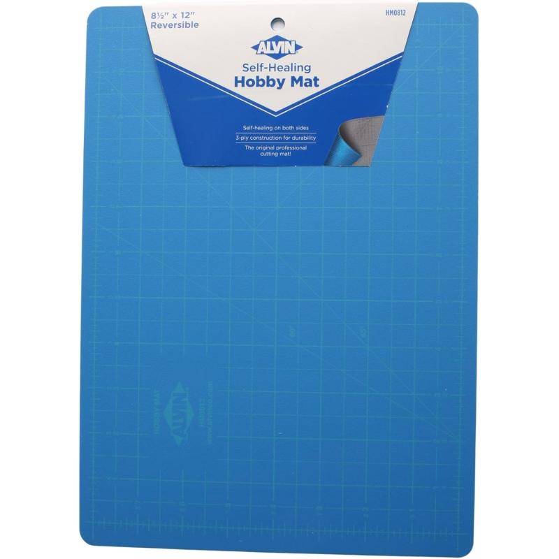 ALVIN HM SelfHealing Cutting Mat for Hobbies 12 x 18 inch  DoubleSided BlueGrey  3Layer Gridded Surface for Arts Crafts and Sewing  Model HM121812L x 85W