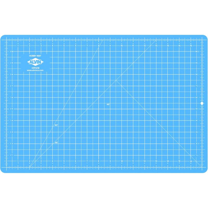ALVIN HM SelfHealing Cutting Mat for Hobbies 12 x 18 inch  DoubleSided BlueGrey  3Layer Gridded Surface for Arts Crafts and Sewing  Model HM121818L x 12W