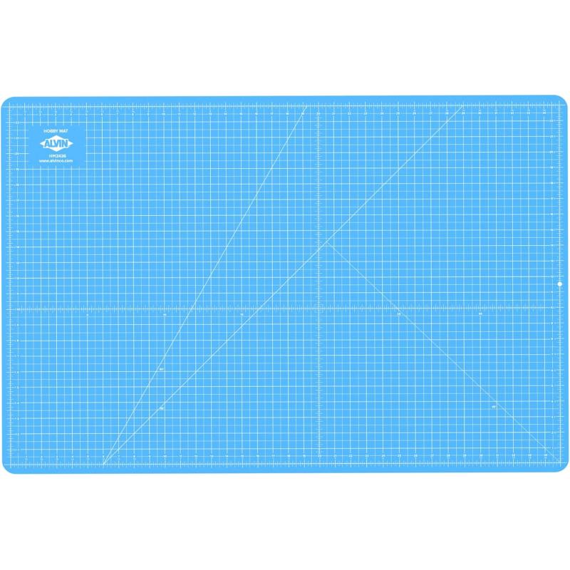 ALVIN HM SelfHealing Cutting Mat for Hobbies 12 x 18 inch  DoubleSided BlueGrey  3Layer Gridded Surface for Arts Crafts and Sewing  Model HM121836L x 24W