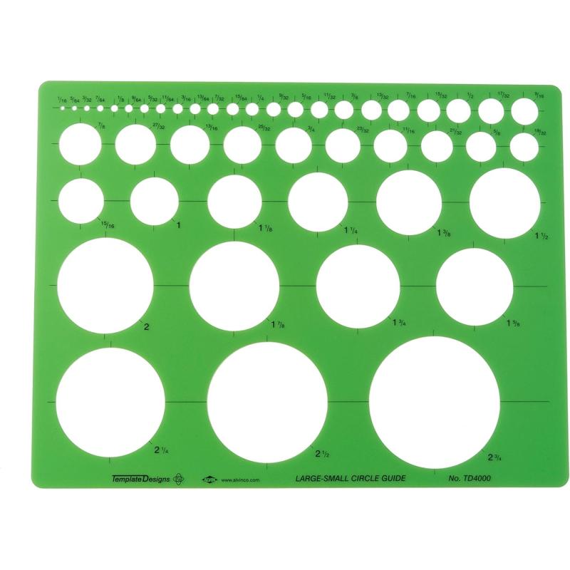 ALVIN TD1201 Large Circles Guide Template Drawing and Drafting Tool for Artists Architects Design and Drafting 15quot to 35quot ScaleCircle Guide Template