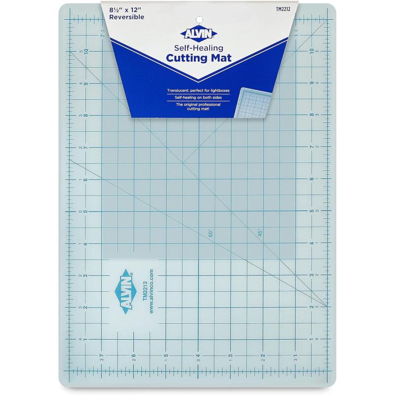 ALVIN TM Translucent Cutting Mat 18 x 24 inch  3mm Layer with Grid on 1 Side  Light Box Compatible  Model TM2224Translucent