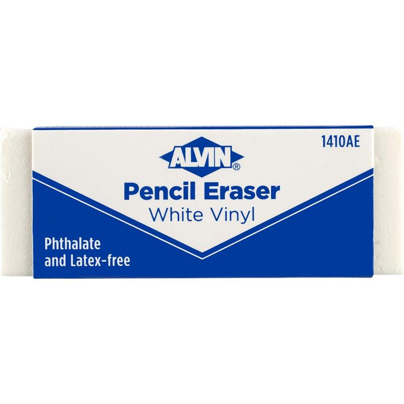 ALVIN White Vinyl Pencil Erasers Pack LatexFree Ideal for Geometry Drafting and Engineering Drawing Architecture and Art  Box of 20