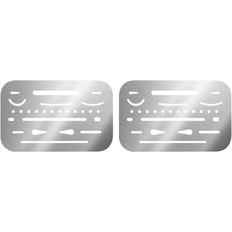 Alvin 3298 Stainless Steel Erasing Shield 005quot Flexible Stainless SteelEACH Pack of 2