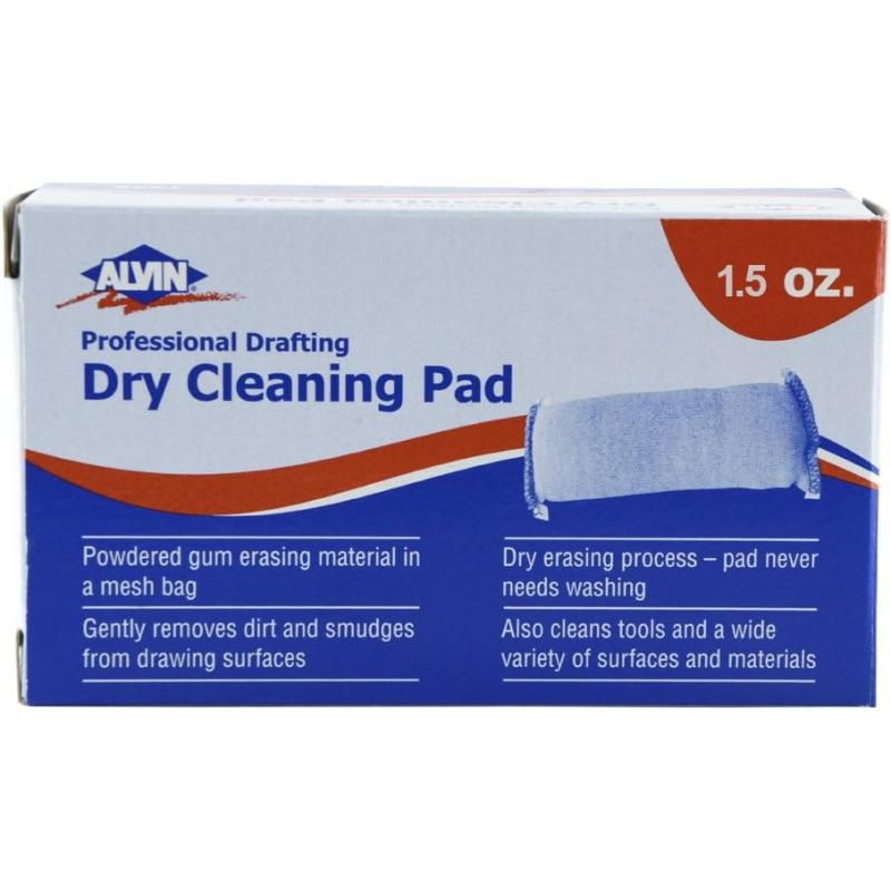 Alvin Professional Drafting Dry Cleaning Pad Removes Mistakes Smudges and Smears from Artwork Mat Boards and Drawing Boards Cleans Drawing Tools  15 oz