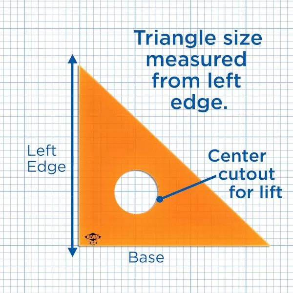 ALVIN 130F4 Fluorescent Professional Acrylic Triangle 3060 Degree Multipurpose Tool for Drafting Design and Architecture Great for Machining and Woodworking  4 Inch14