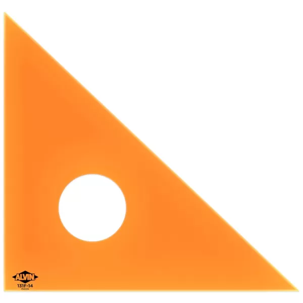 ALVIN 130F4 Fluorescent Professional Acrylic Triangle 3060 Degree Multipurpose Tool for Drafting Design and Architecture Great for Machining and Woodworking  4 Inch14