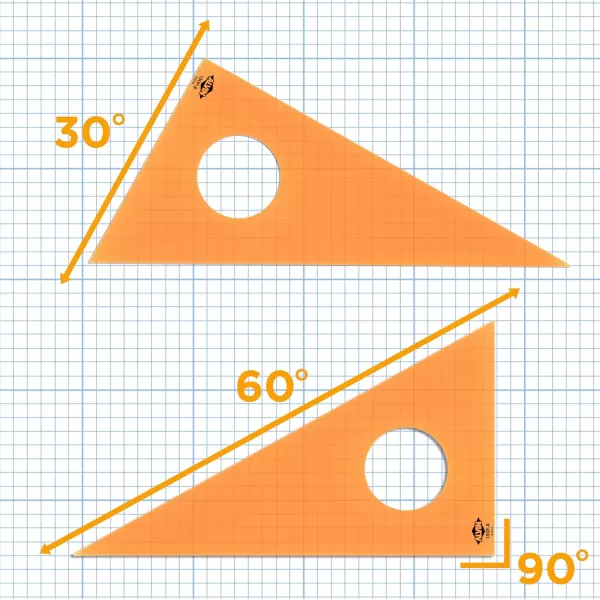 ALVIN 130F4 Fluorescent Professional Acrylic Triangle 3060 Degree Multipurpose Tool for Drafting Design and Architecture Great for Machining and Woodworking  4 Inch8