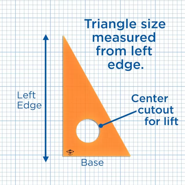 ALVIN 130F4 Fluorescent Professional Acrylic Triangle 3060 Degree Multipurpose Tool for Drafting Design and Architecture Great for Machining and Woodworking  4 Inch14