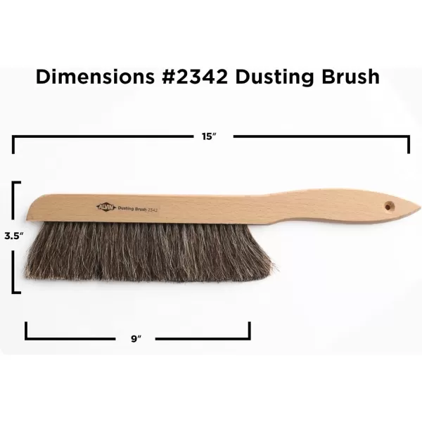 ALVIN 2342 Comfort Curve Dusting Brush 100 Horsehair and Wood Handle Art Drafting and Architecture Cleaning Tool Great for Students Hobbyists and Professionals  15 Inch15 12