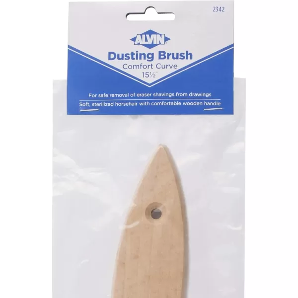 ALVIN 2342 Comfort Curve Dusting Brush 100 Horsehair and Wood Handle Art Drafting and Architecture Cleaning Tool Great for Students Hobbyists and Professionals  15 Inch15 12