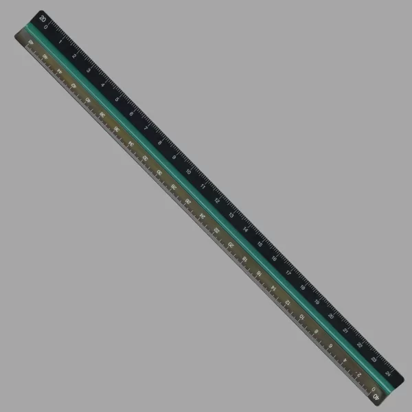 ALVIN Architect Triangular Scale Multipurpose Drafting Ruler for Drawing Planning and Design High Impact Plastic  12 Inch White241BP