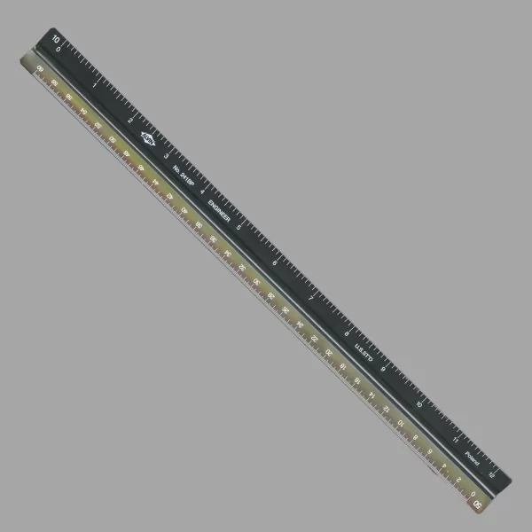 ALVIN Architect Triangular Scale Multipurpose Drafting Ruler for Drawing Planning and Design High Impact Plastic  12 Inch White241BP