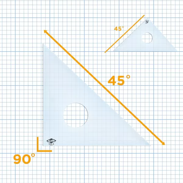 ALVIN Clear Professional Acrylic Drafting Triangle 3060 Degrees 14quot Model 130C14 Multipurpose Tool for Drafting Design and Architecture Great for Machining and Woodworking  14 inches4