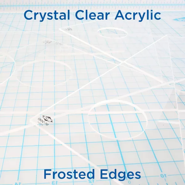 ALVIN Clear Professional Acrylic Drafting Triangle 3060 Degrees 14quot Model 130C14 Multipurpose Tool for Drafting Design and Architecture Great for Machining and Woodworking  14 inches14