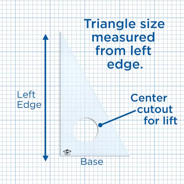 ALVIN Clear Professional Acrylic Drafting Triangle 3060 Degrees 14quot Model 130C14 Multipurpose Tool for Drafting Design and Architecture Great for Machining and Woodworking  14 inches4
