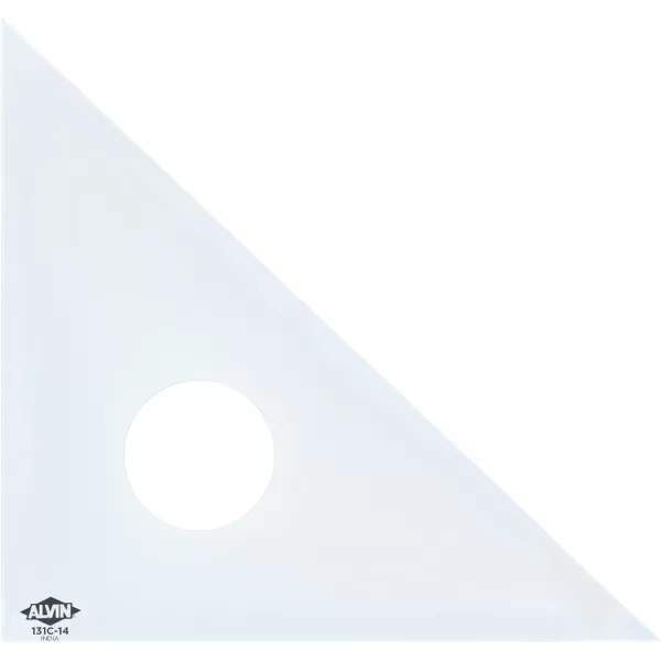 ALVIN Clear Professional Acrylic Drafting Triangle 3060 Degrees 14quot Model 130C14 Multipurpose Tool for Drafting Design and Architecture Great for Machining and Woodworking  14 inches14