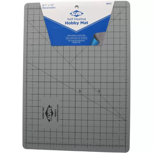ALVIN HM SelfHealing Cutting Mat for Hobbies 12 x 18 inch  DoubleSided BlueGrey  3Layer Gridded Surface for Arts Crafts and Sewing  Model HM121812L x 85W