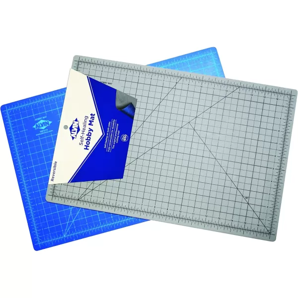 ALVIN HM SelfHealing Cutting Mat for Hobbies 12 x 18 inch  DoubleSided BlueGrey  3Layer Gridded Surface for Arts Crafts and Sewing  Model HM121812L x 85W