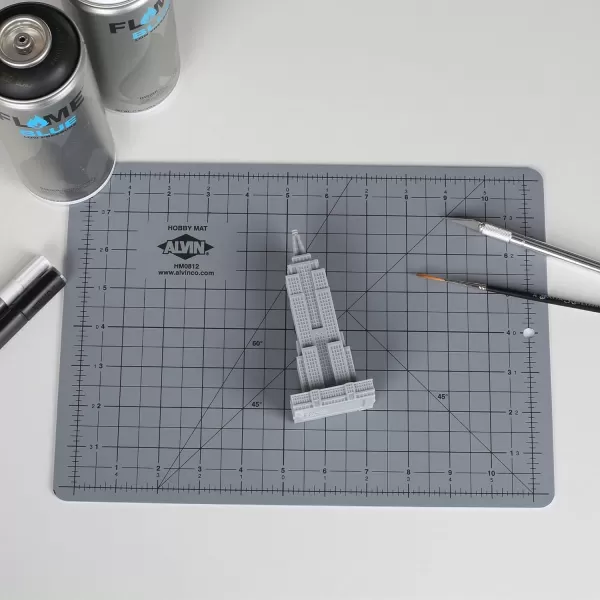ALVIN HM SelfHealing Cutting Mat for Hobbies 12 x 18 inch  DoubleSided BlueGrey  3Layer Gridded Surface for Arts Crafts and Sewing  Model HM121812L x 85W