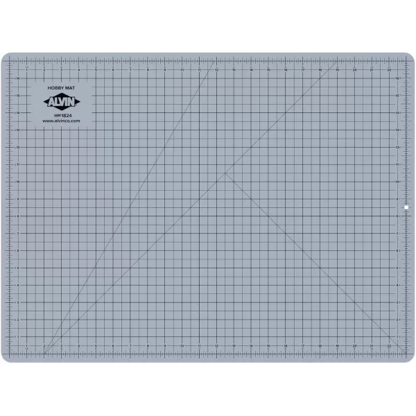 ALVIN HM SelfHealing Cutting Mat for Hobbies 12 x 18 inch  DoubleSided BlueGrey  3Layer Gridded Surface for Arts Crafts and Sewing  Model HM121818L x 18W