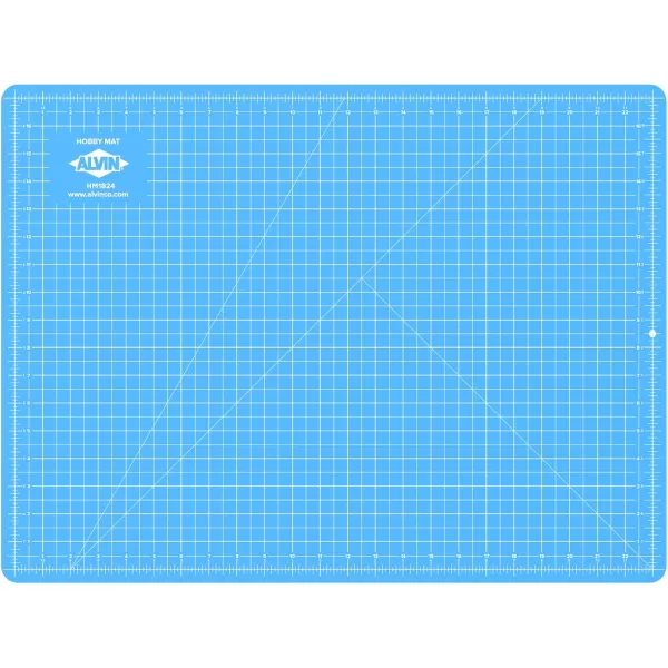 ALVIN HM SelfHealing Cutting Mat for Hobbies 12 x 18 inch  DoubleSided BlueGrey  3Layer Gridded Surface for Arts Crafts and Sewing  Model HM121818L x 18W