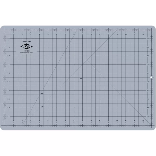 ALVIN HM SelfHealing Cutting Mat for Hobbies 12 x 18 inch  DoubleSided BlueGrey  3Layer Gridded Surface for Arts Crafts and Sewing  Model HM121818L x 12W