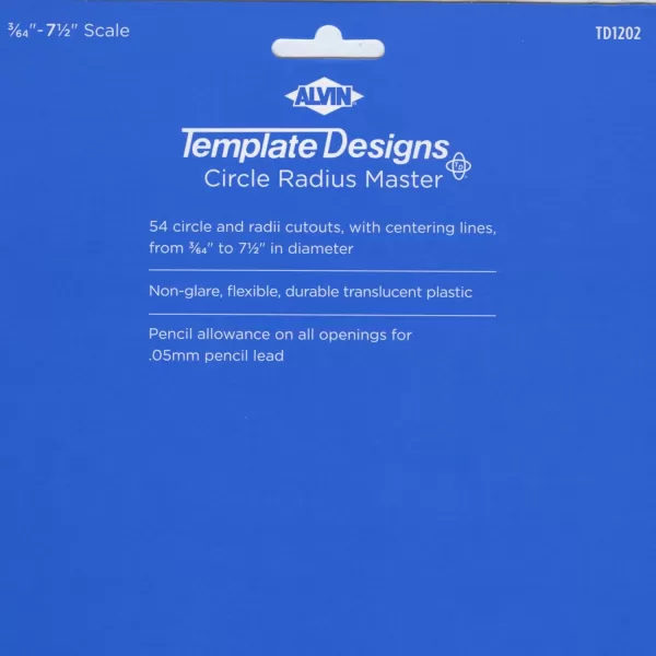 ALVIN TD1201 Large Circles Guide Template Drawing and Drafting Tool for Artists Architects Design and Drafting 15quot to 35quot ScaleCircle Radius Master Template
