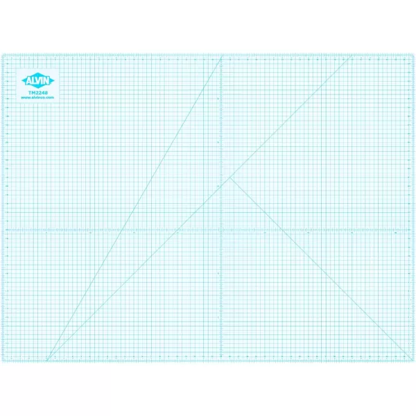 ALVIN TM Translucent Cutting Mat 18 x 24 inch  3mm Layer with Grid on 1 Side  Light Box Compatible  Model TM2224Translucent