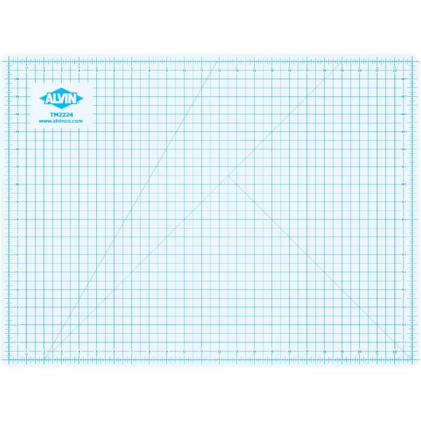 ALVIN TM Translucent Cutting Mat 18 x 24 inch  3mm Layer with Grid on 1 Side  Light Box Compatible  Model TM2224Translucent