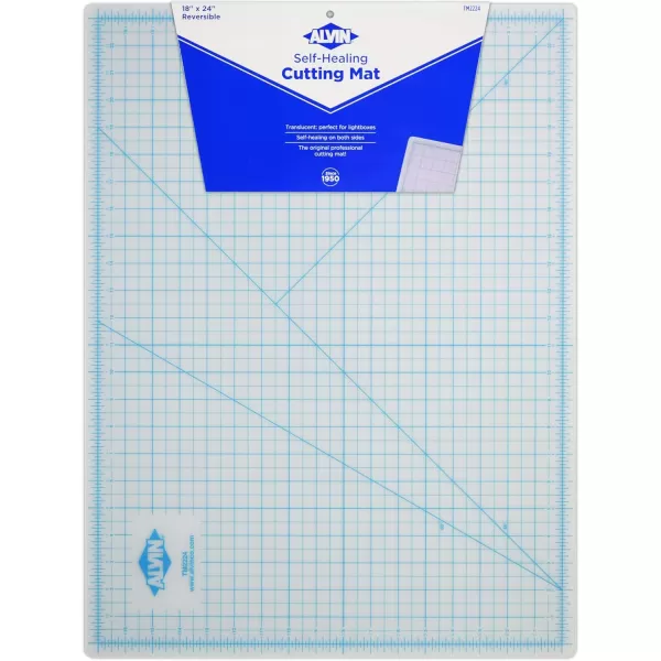 ALVIN TM Translucent Cutting Mat 18 x 24 inch  3mm Layer with Grid on 1 Side  Light Box Compatible  Model TM2224Translucent