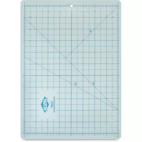 ALVIN TM Translucent Cutting Mat 18 x 24 inch  3mm Layer with Grid on 1 Side  Light Box Compatible  Model TM2224Translucent