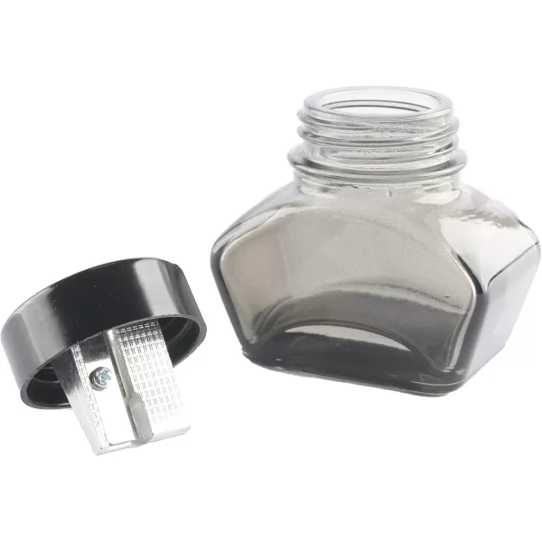 Alvin Charcoal Black Inkwell Pencil Sharpener Model DX25 DUX Glass Inkwell Sharpener for Artists Architects Writers and Drafters Pencil Sharpener with Inkwell Styled Shavings Catch
