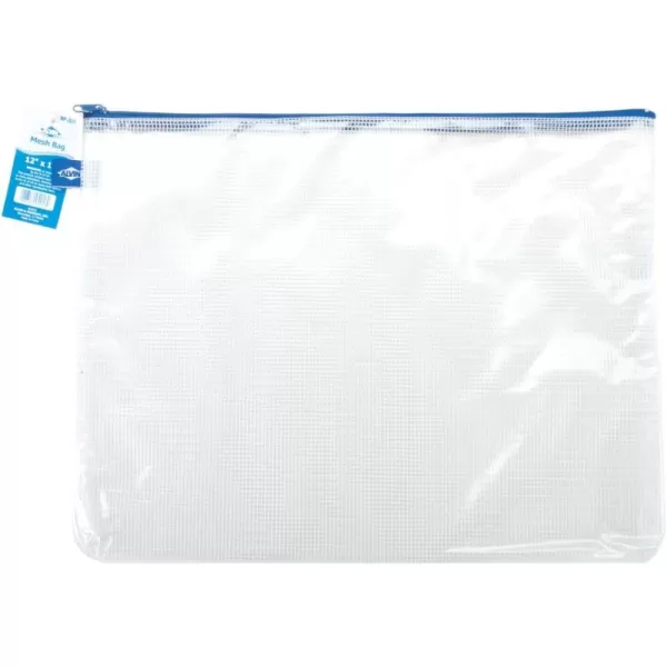 ALVIN  NB1824 Clear PVC Mesh Kit Zipper Bag MultiUse Organization Bag for Item Storage and Arranging Great for Needlework Projects Art Supplies and Travel  18 x 24 Inch Bag12 X 16 in