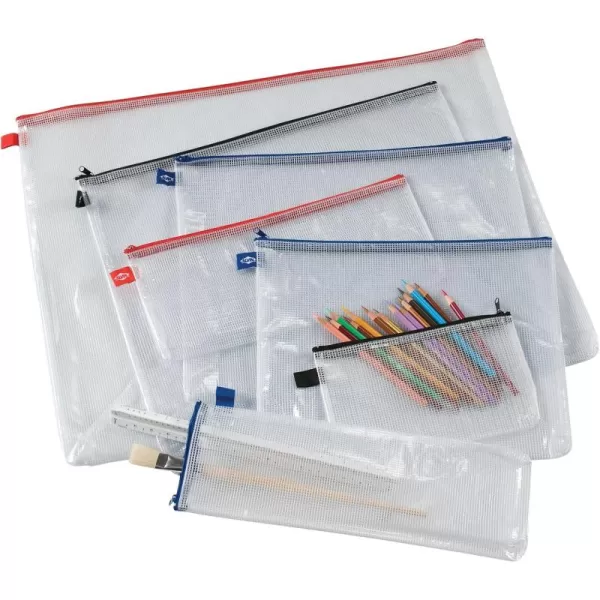 ALVIN  NB1824 Clear PVC Mesh Kit Zipper Bag MultiUse Organization Bag for Item Storage and Arranging Great for Needlework Projects Art Supplies and Travel  18 x 24 Inch Bag20 x 26