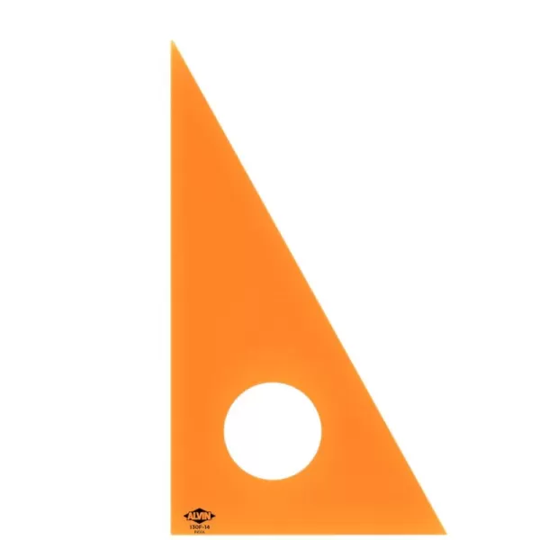 ALVIN 130F4 Fluorescent Professional Acrylic Triangle 3060 Degree Multipurpose Tool for Drafting Design and Architecture Great for Machining and Woodworking  4 Inch14