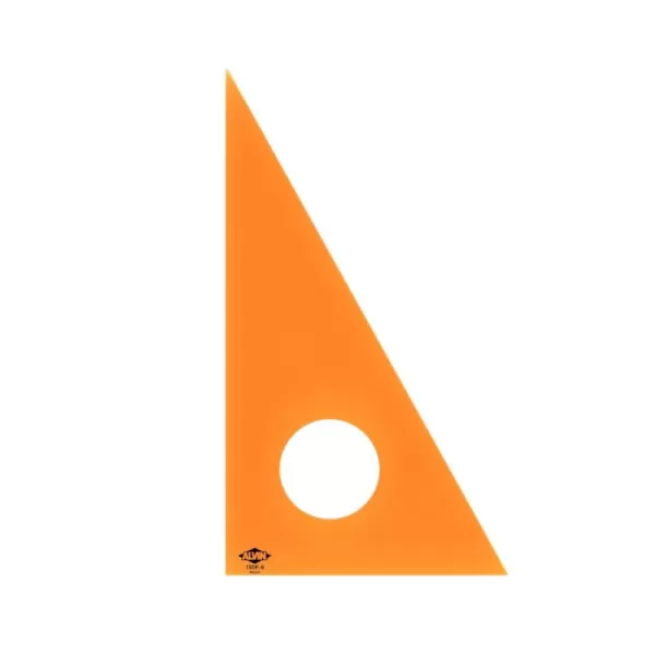ALVIN 130F4 Fluorescent Professional Acrylic Triangle 3060 Degree Multipurpose Tool for Drafting Design and Architecture Great for Machining and Woodworking  4 Inch8