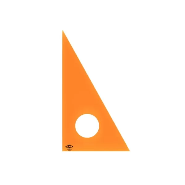 ALVIN 130F4 Fluorescent Professional Acrylic Triangle 3060 Degree Multipurpose Tool for Drafting Design and Architecture Great for Machining and Woodworking  4 Inch4