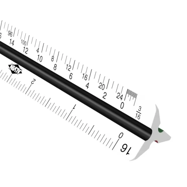 ALVIN Architect Triangular Scale Multipurpose Drafting Ruler for Drawing Planning and Design High Impact Plastic  12 Inch White240P