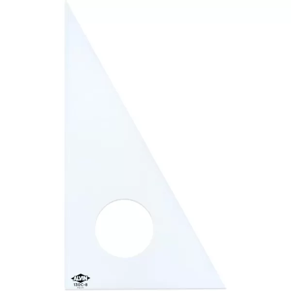 ALVIN Clear Professional Acrylic Drafting Triangle 3060 Degrees 14quot Model 130C14 Multipurpose Tool for Drafting Design and Architecture Great for Machining and Woodworking  14 inches8