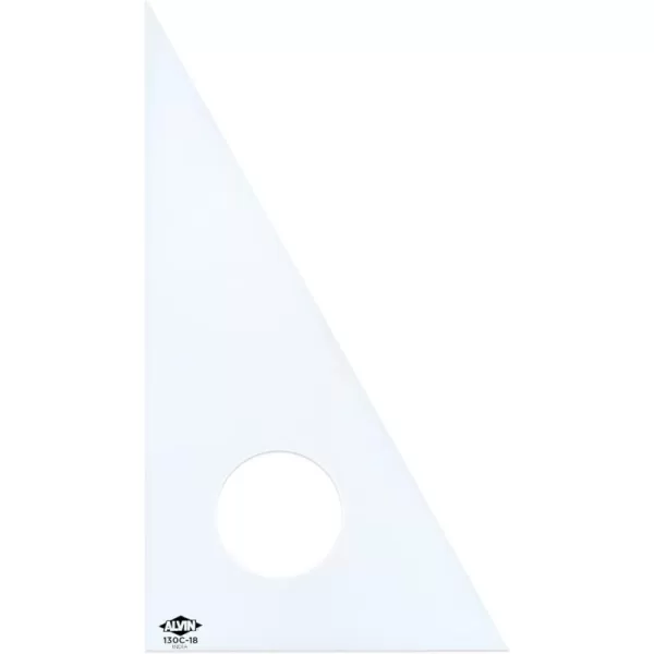 ALVIN Clear Professional Acrylic Drafting Triangle 3060 Degrees 14quot Model 130C14 Multipurpose Tool for Drafting Design and Architecture Great for Machining and Woodworking  14 inches18